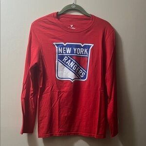 New York Rangers NYR Fanatics Red Crewneck T-Shirt-used-great condition